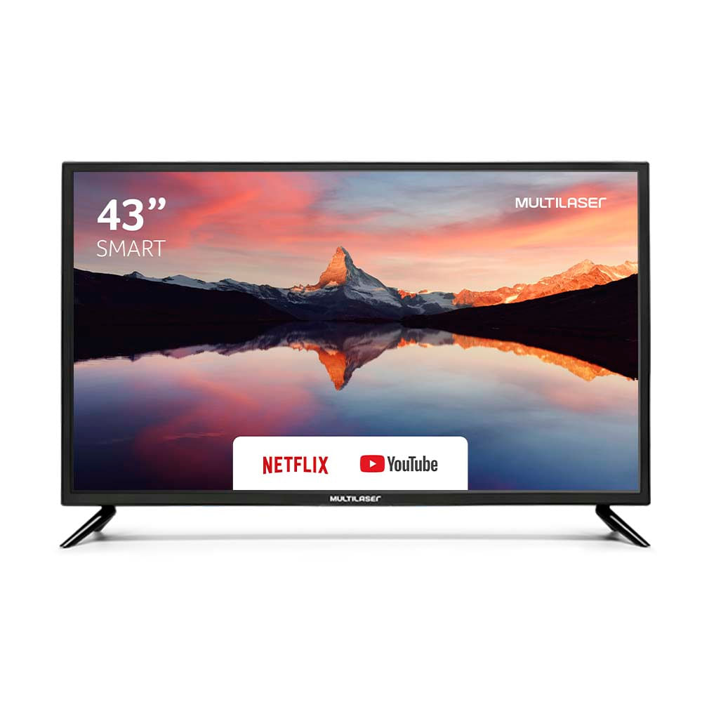 Televiso Smart 43 Polegadas Multilaser TL004 - Televisores - preta - Central - unidade    Cod. TV MU TL004